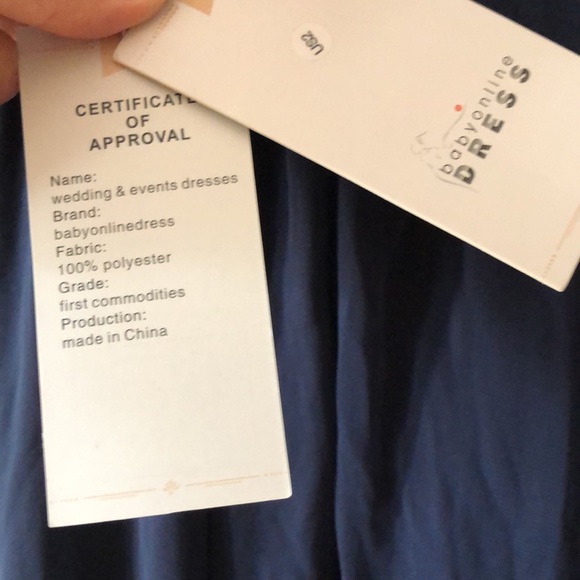 navy blue Prom/bridesmaids dress beaded 2 - Picture 11 of 11